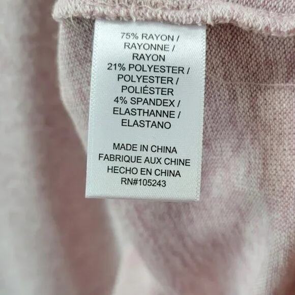 Bobeau Women's Knit V-Neck Pullover Top Medium Angel Wing/Pink NWT Boho Peasant - Picture 8 of 8